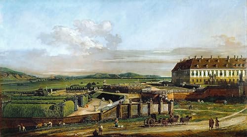 Tableau sur toile le château de Schlosshof Bernardo Bellotto affiche d'art chic