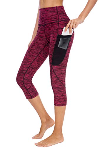 Sugar Pocket Women's Workout Capris Running Tights Yoga Pants S(08)