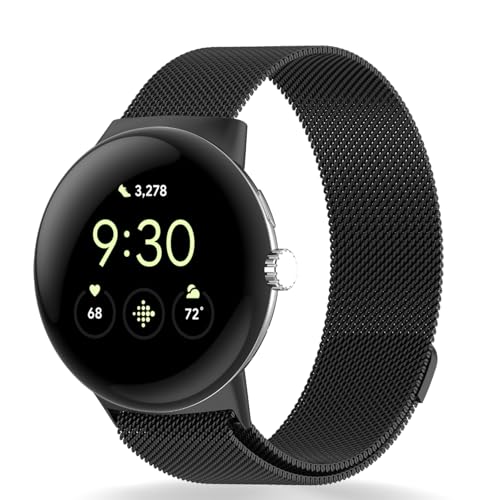 Google Pixel Watch 3 45mm �Ή� �o���h �����p�o���h �����x���g �X�e�����X�� ���b�V���x���g ���؂ȃf�U�C��[YAJOJO] �ʋC���Ɩh���� �ϋv�� ���C�o�b�N�� �ȒP�ȑ����ƒ����\�Ȓ��� �j�����p �i�u���b�N)