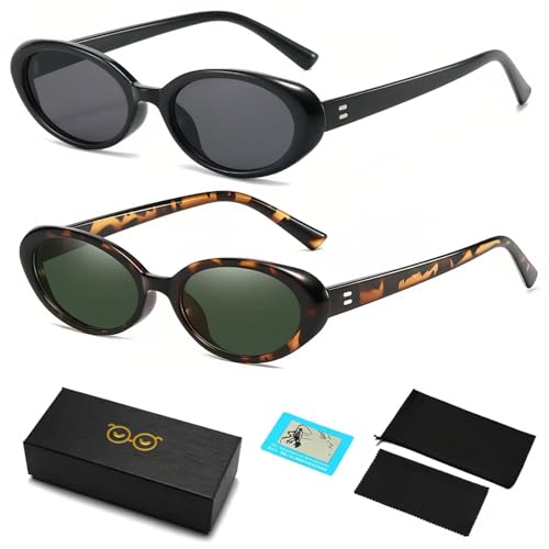 Catálogo de Lentes Dama Top 10. 44 TOAO Lentes de sol mujer,lentes, gafas de sol polarizadas retro para hombre y mujer, Estilo de moda de los 90, Lentes de Sol forma ovalada(X2093/X2094)