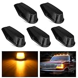 Nilight LED Cab Marker Lights 5 PCS 16 LED Smoke Lens Amber Clearance Roof Running Light Compatible with1984-1997 Ford F150 F250 F350 Pickup Trucks 1988-1997 Ford F Super Duty
