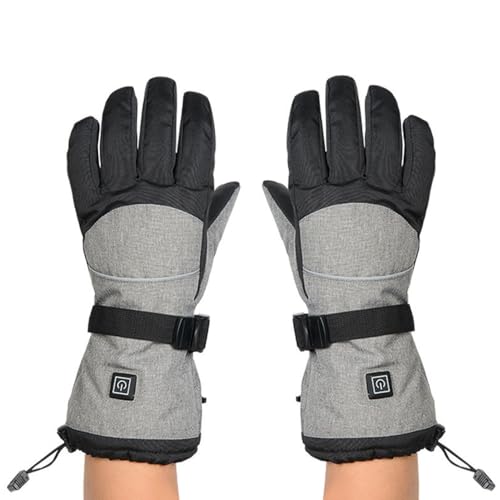 Lixada Electric Heated Gloves Waterproof Winter Gloves with 3 Heating Levels for Outdoor Sports