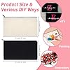 HAOTIAN-X Lot de 30 Sacs en Toile avec Fermeture éclair, Sacs de Maquillage Vierges pour Bricolage, Trousse à Crayons en Toile pour Bricolage, Rangement de Voyage, Sac à Crayons, Sac (Beige et Noir) #1