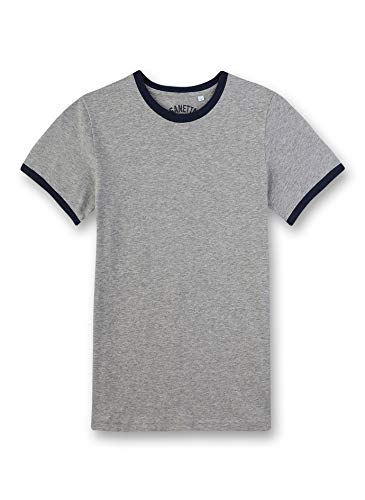 Sanetta Jungen T-Shirt Schlafanzugoberteil, Grau (grau 1709), (Herstellergröße:140)