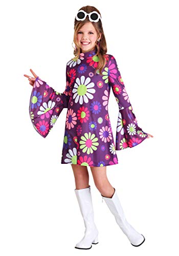 Disfraz Niña Hippie Retro Vestido Talla XL miniatura 2