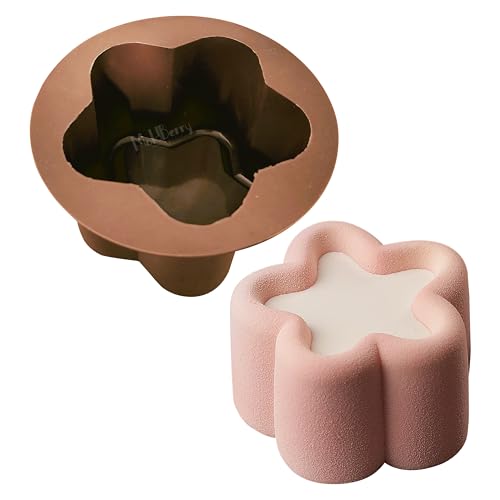 Image of MoldBerry Star-Shaped Silicone Bento Cake Mold - 7.6cm Deep Mini Baking Pan for Cakes, Cheesecakes, Cupcakes, Muffins, Tarts, Snacks & Chocolates - Reusable Non-Stick Mould - 1 Pack