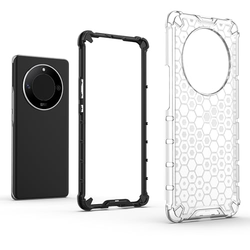 Image of Lustree for Back Cover Double Protection Shockproof Honeycomb Hard PC Back Cover for Honor 9XB -Transparent