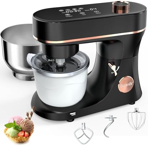 Stand Mixer Set, 6QT Kitchen Mixer with LED Touchs...