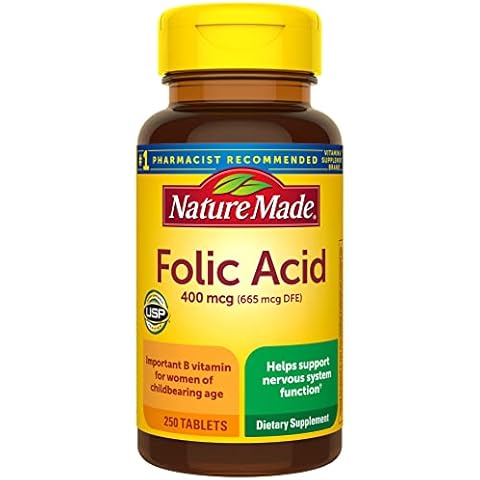 Nature Made Folic Acid Supplement, 250 Tablets Cover