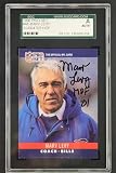Marv Levy HOF Autographed 1990 Pro Set #48 Signed Card SGC Authentic - NFL Autographed Football Cards