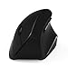 Produktbild Jelly Comb Ergonomische Maus, 2.4G Vertikale Kabellose Optische Funkmaus 6 Tasten DPI 800/1200/1600 Einstellbar für PC/Laptop/Notebook mit Windows/Mac/Linux, Schwarz