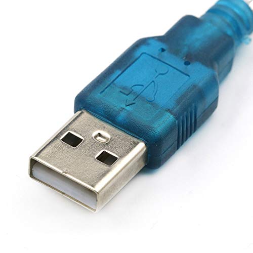 Hailege 2pcs CH340 USB to RS232 USB to Serial USB to 9P DB9 Cable COM Port Convert Cable, Transparent, 86 cm - Image 4