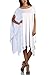TinyHi Women Glamour Sexy Blouse Asymmetric Loose Tunic Tops Scoop Neck Dress