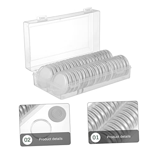 40 cápsulas protectoras para monedas con caja organizadora miniatura 3
