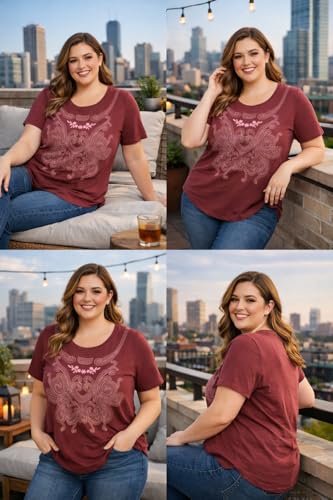 Image of In Love Women's Graphic Printed Cotton Plus Size Longline T-Shirt | Cotton fabric - soft longline T-shirt with easy plus-size fit