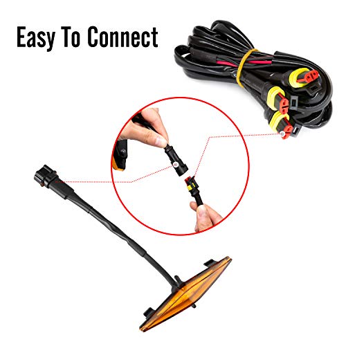 Seven Sparta 4 Pcs Led Amber Lights With Fuse And Instruction For 2014-2023 Toyota 4Runner Trd Pro Grille, Including Sr5, Trd Off-Road, Limited, Tro Pro (Amber) #TOP4