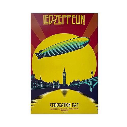 Led Zeppelin Poster sur toile pour décoration de chambre à coucher, bureau, chambre, cadeau sans cadre, 30 x 45 cm