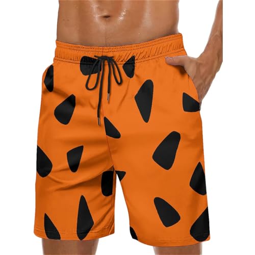 Ecosunny Men's Swim Trunks Mesh Lining Suit Nostalgic Movie Fun Print Hawaiian Swimsuits Bathing Beach Shorts with Pockets2