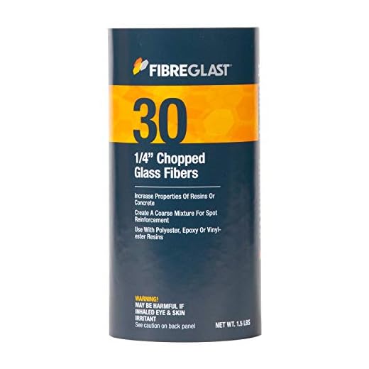 Fibre Glast Chopped Glass Fiber, 1/4 Inch – Premium Strength Shredded Fiberglass for Concrete Filler, Sealant Putty & Car, Building & Boat Repairs – Mix with Epoxy Resin & Silica, 1/2 Gallon