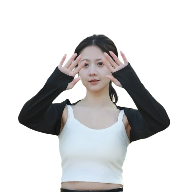 sikander Shoulder Arm Sleeve Women/Girls Summer Outdoor Sports Activity Running Fishing Cycling Sun UV Protection Ice Silk Shawl Cuff Sunblock Arm Sleeves-picture-21