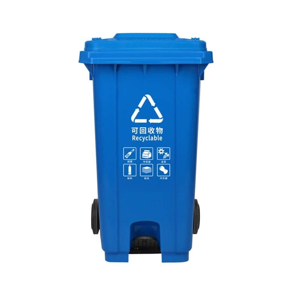 Botes de basura para exteriores e interiores de cocina con pedal y tapa protectora