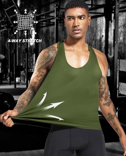 Boyzn Men's 1, 3 or 5 Pack Y-Back Workout Tank Tops, Athletic Muscle Gym Tank Tops, Fitness Bodybuilding Sleeveless T-Shirts3