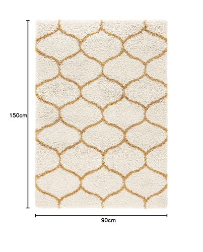 Image of Soft Fluffy Shag Area Rectangular Rugs For Living Room, Shaggy Floor Carpet For Bedroom, Girls Carpets Kids Home Decor Rugs, Cute Luxury Non - Slip[Size 3X5 Feet], Beige