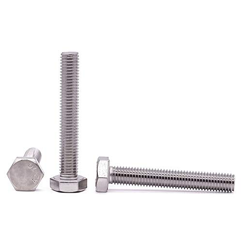 Image of 1 /4-20 x 2-3 /4 inch Hex Head Bolts Screws, 304 Stainless Steel 18-8, Fully Threaded, Hexagon Head Cap Bolts Screws, Coarse Thread UNC, 10 PCS