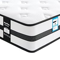 Inofia Double Mattresses Memory Foam Sprung 4FT6, 10.3 Inch Hybrid Mattress with Zone Support Memory Foam & Cooler Knitted Fabric, Medium Firm Original Collection, 100 Night Home Trial