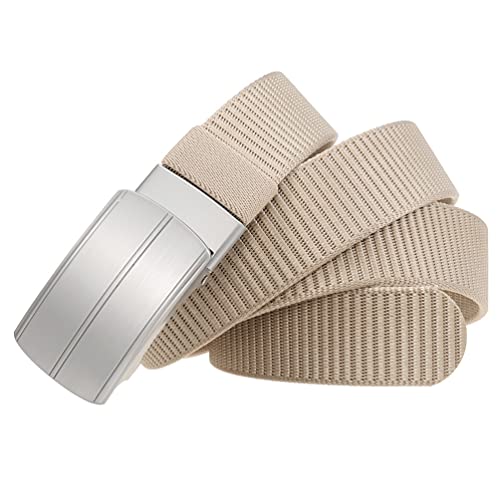 Clothing Accessories New Cotton Canvas Belts Casual All Over Jeans Belt for Unisex (Color : Beige, Size : 120 cm) (Multi colored)2
