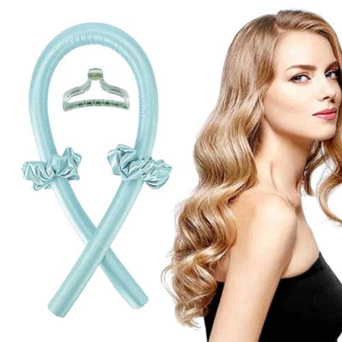 OSUWLSI Rizador Pelo Sin Calor, Seda Rizador de Pelo de Seda con Horquillas y Diademas, Lazy Curler Set Rizadores de Ondas para cabello largo y medio