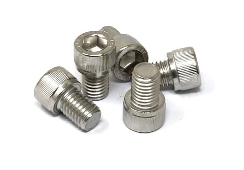 Image of iexcell 5 Pcs M12 x 16mm Thread Pitch 1.75 mm Stainless Steel 304 Hex Socket Head Cap Screws Bolts Kit