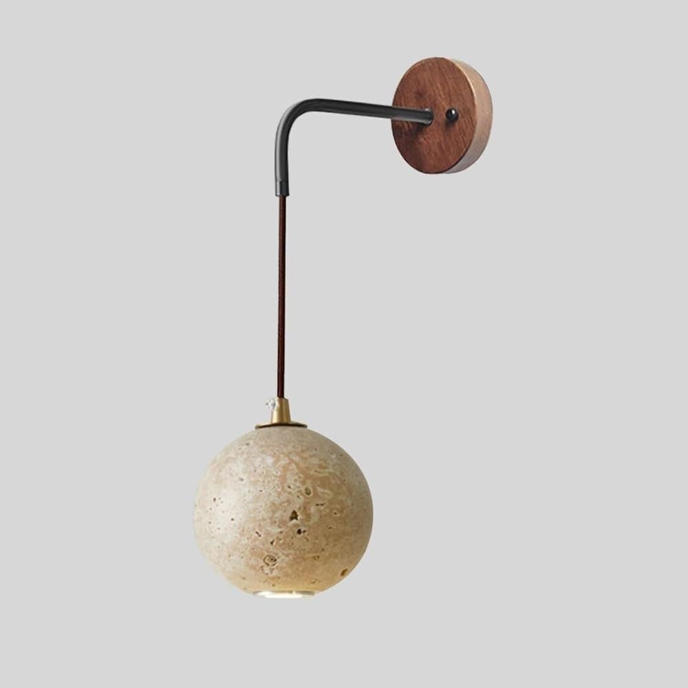Moderne minimalistische Wandlampe, Kugel-Naturstein-Wandleuchte for Kücheninsel-Bauernhaus-Wohnzimmer