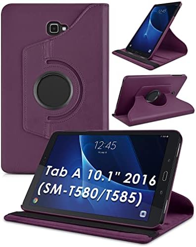 Samsung Galaxy Tab A6 10.1 case, Samsung T580 Case, Galaxy T585 Case, Samsung Tab A 10.1 Rotating Case,Premium PU Leather 360 Degree Rotating Stand Cover for Samsung Galaxy Tab A 10.1 T580 / T585