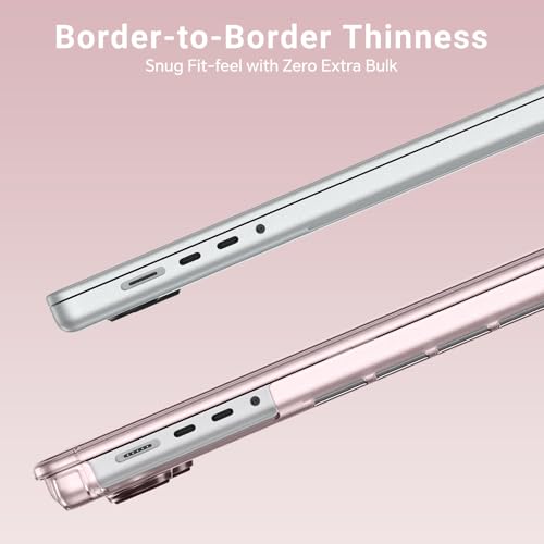 Image of MOSISO Compatible with MacBook Pro 14 inch Case M5 M4 M3 M2 M1 2026-2021 | Enhanced Shock-Absorbing Perimeter Matte Hard Case, A3427 A3426 A3434 A3112 A3185 A3401 A2918 A2992 A2779 A2442, Pink