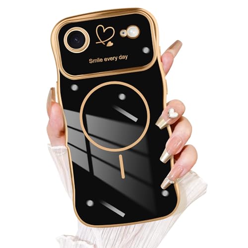 Fiyart iPhone Air Case 2025pɃfUCꂽA킢EF[ut[ J[[VFCv un[gbL fB[X K[Y Jی MagSafeΉ CϏՌop[ 6.6C`-ubN