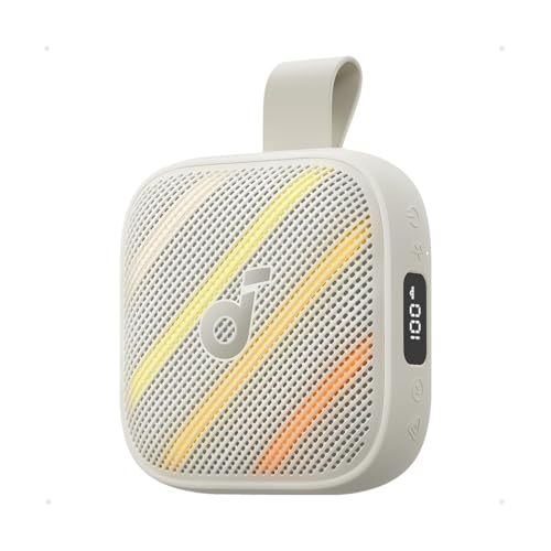 Soundcore Anker Boom Go 3i Portable Bluetooth Speaker, 15W Punchy Sound, 24H Playtime, IP68, BassUp 2.0, Emergency Charging, Bluetooth 6.0, Waterproof Speaker for Hiking/Cycling/Camping (Beige)