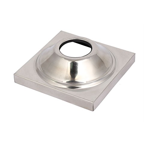 Aexit Staircase 201 Construction Hardware Stainless Steel Square Ball Seat 100mmx100mm Silver Tone Model:34as374qo542