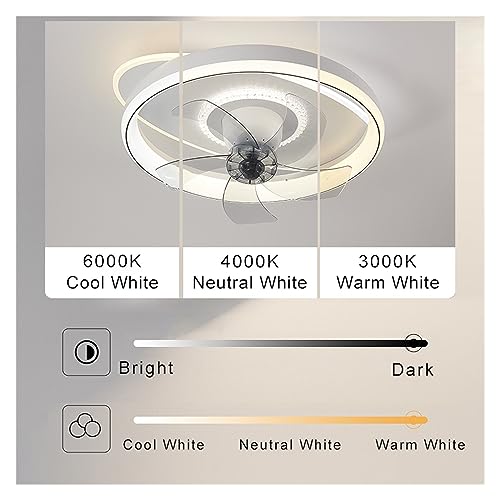 Ventilateur de plafond télécommandé avec éclairage LED rose de 50cm - 4