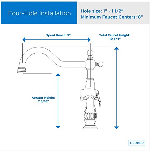 Gerber D404457 Kitchen Faucet, Chrome #TOP1