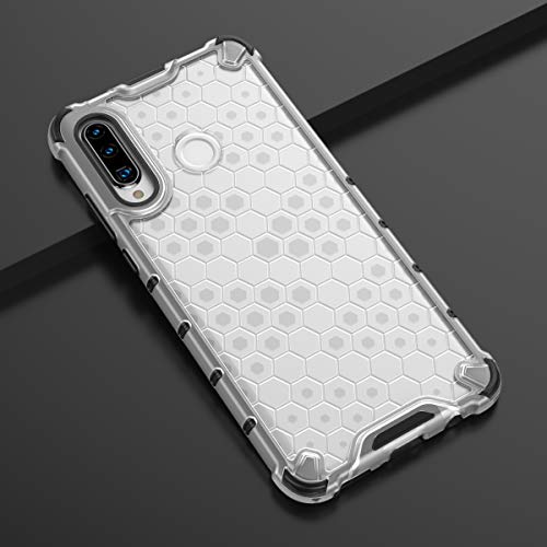 Image of Glasgow | for Huawei Honor P30 LIte Honeycomb Pattern Back Case Cover for Huawei Honor P30 LIte with 4 Bumper Corners and Military Grade Protection - Transparent