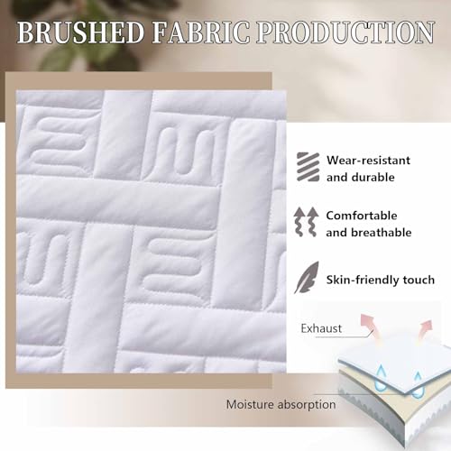 Matratzenschoner mit Reißverschluss für Doppelbett, wasserdichte Umhüllung mit 25 cm Tiefe, ideal zur Linderung von Allergien und Bettwanzen (180 x 200 cm)