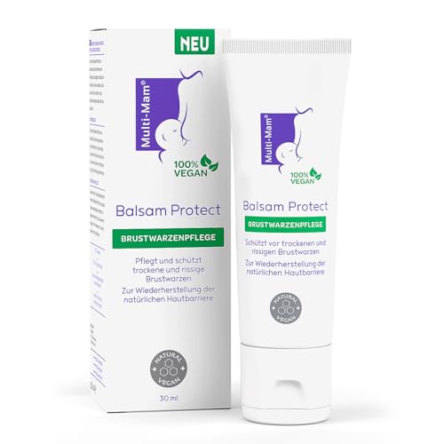 Multi-Mam Balsam Protect beruhigt und schützt trockene und rissige Brustwarzen während und vor der Stillzeit Brustwarzencreme stillen 30 ml Tube