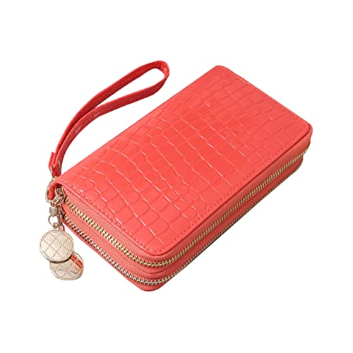 LIFKOME Long Wallet for Women Patent Leather Zipper Closure Rfid for Mother Wife