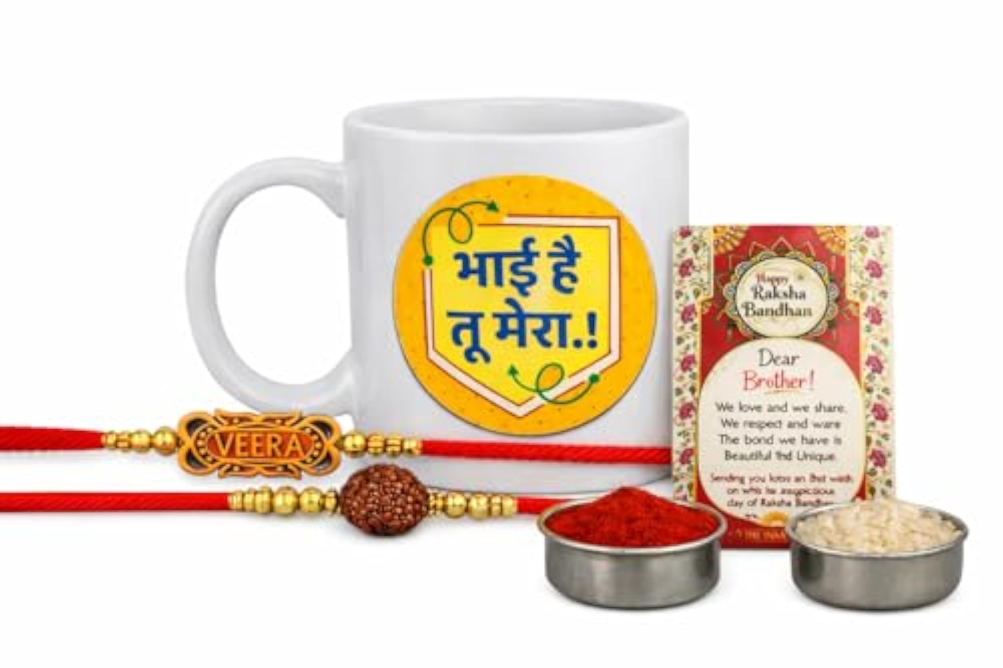 Premium Raksha Bandhan Gift Set, Printed Ceramic Coffee Mug