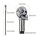 Imagen de Bastón con Mango de Calavera de Resina Plateada de 92 Cm