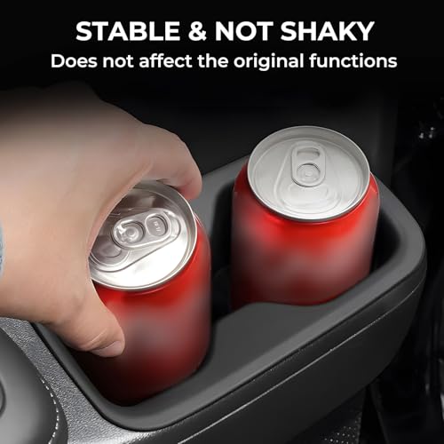 Image of 2PCS Rear Door Side Cup Holder Insert for Hyundai Santa Fe 6 /7 Seat 2026 2025 2024, Interior Accessories TPE Cup Holder for Hyundai Santa Fe 2024-2026, Black
