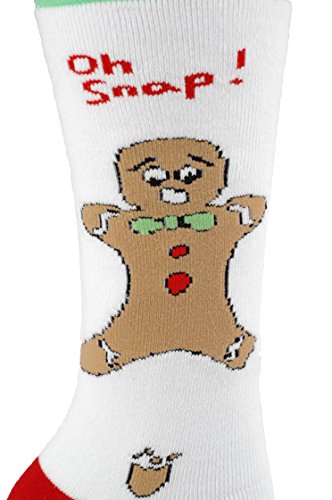 Tree Buddees Unisex Adult - Oh Snap! Funny Gingerbread Man Christmas Socks3