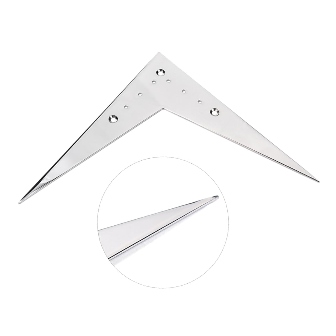 Garneck V-style Bridge Tailpiece 6-string Guitar Chrome Made of Durable Material No Mounting Screws