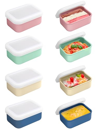 Image of 8 PCS 1 Cup Silicone Freezer Molds with Lid, 8oz Soup Freezer Molds